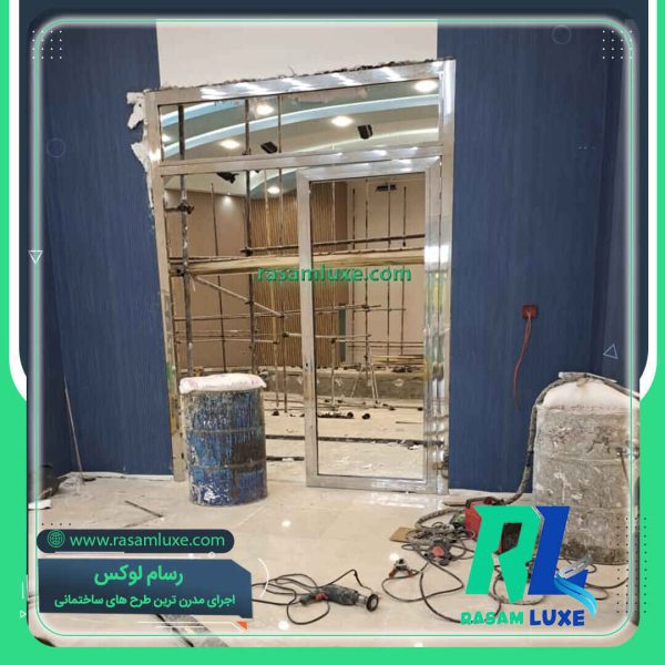 اجرای درب استیل لمسه کاری