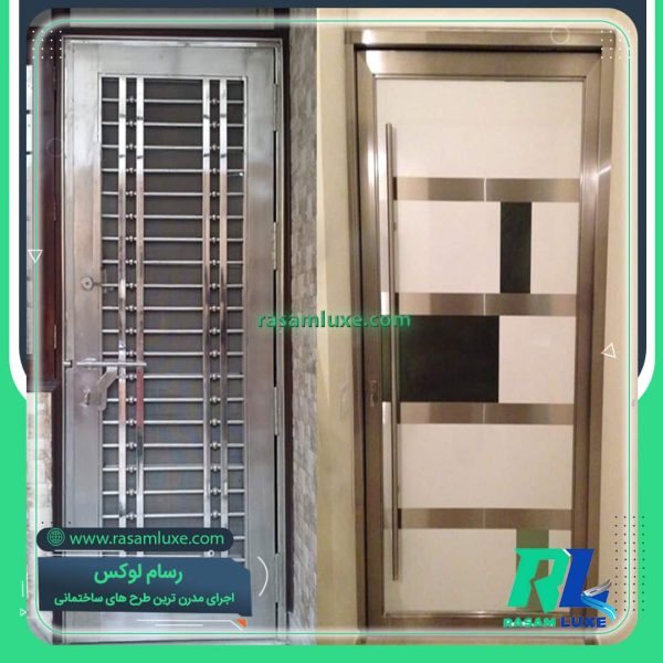 قیمت درب استیل تک لنگه ورودی لابی