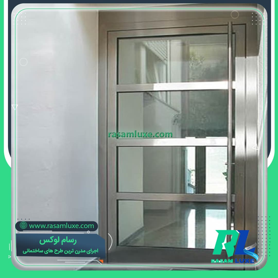 قیمت درب استیل تک لنگه جدید ورودی لابی