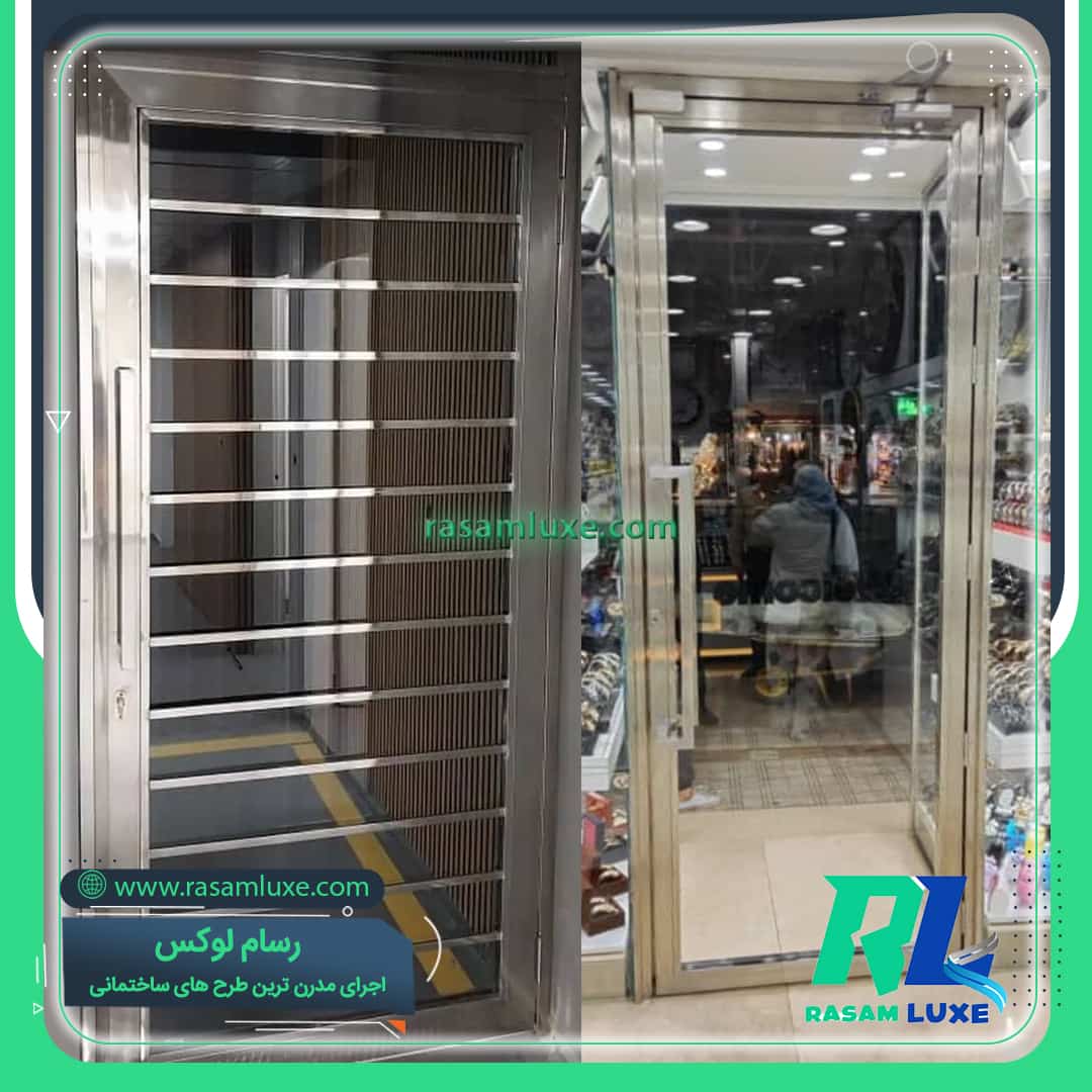 قیمت درب استیل مغازه تک لنگه