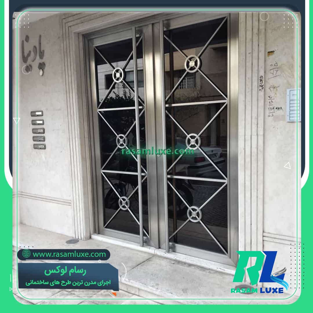 قیمت درب استیل ورودی مجتمع اداری