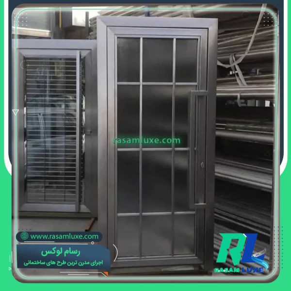 قیمت درب استیل نقره ای تک لنگه تهران ورودی لابی