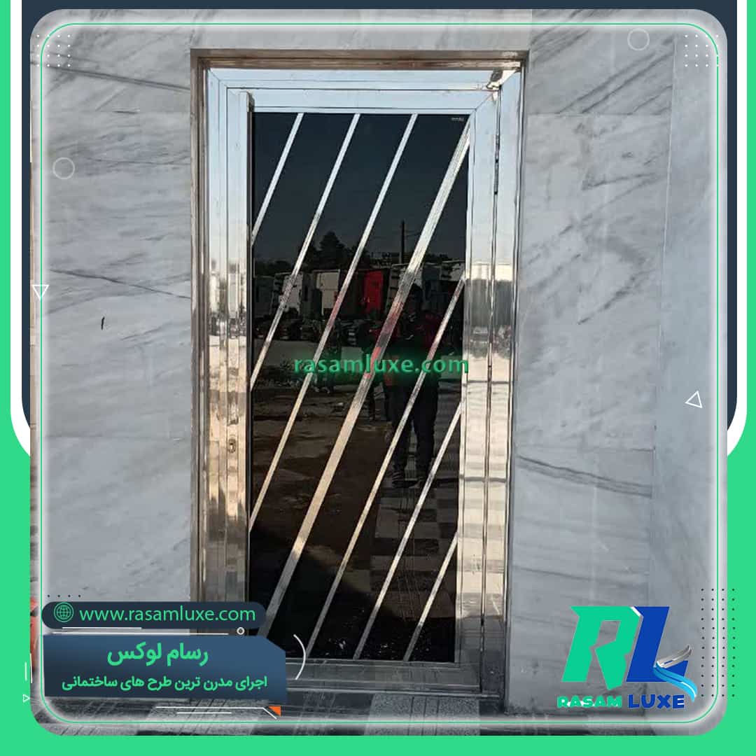 درب استیل ضد سرقت تک لنگه ورودی لابی