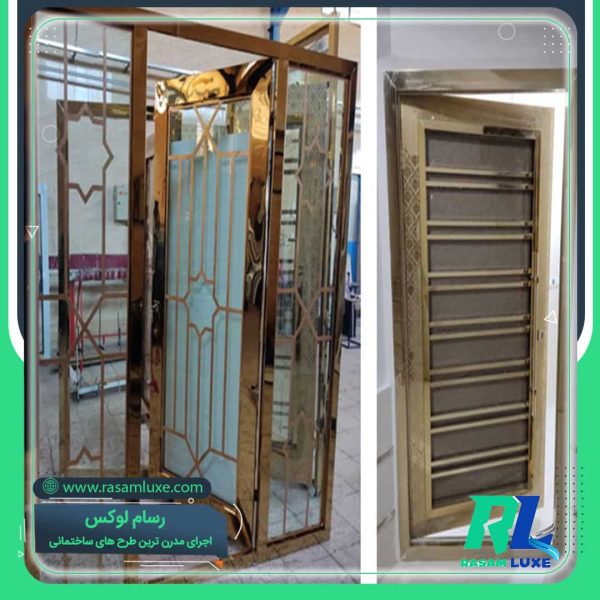 ساخت درب استیل لابی - ساخت درب استیل ورودی ساختمان