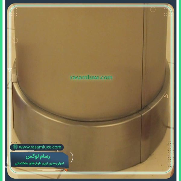 اجرای قرنیز استیل ستون گرد