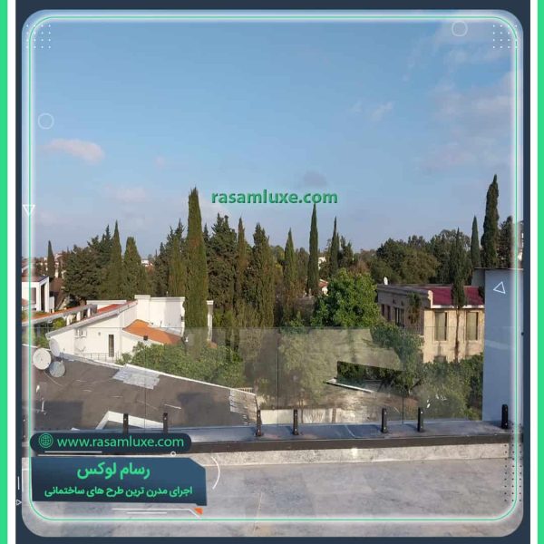 جان پناه شیشه ای تراس