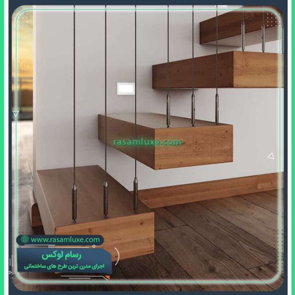 اجرای نرده کابلی عمودی راه پله