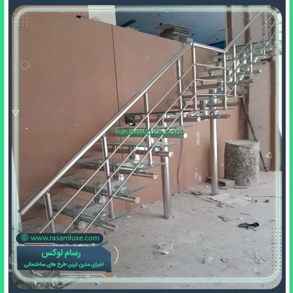 راه پله شیشه ای مفصلی