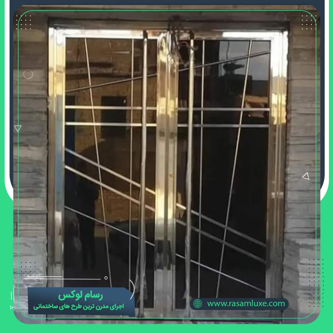 درب استیل رسام لوکس ورودی لابی