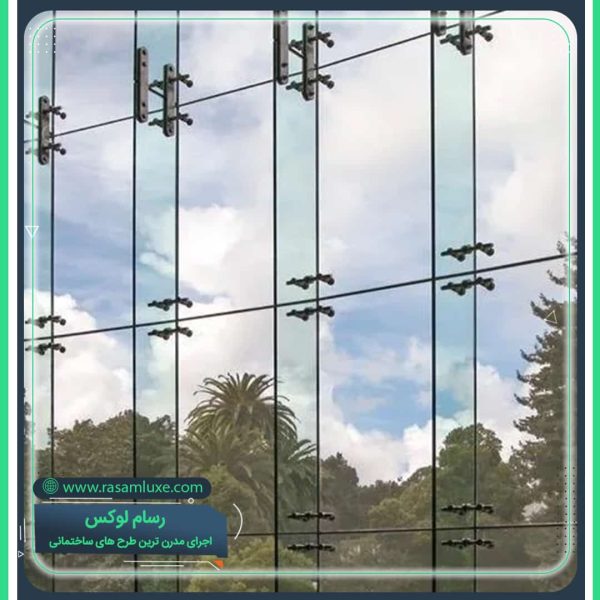 اجرای نمای اسپایدر شیشه ای