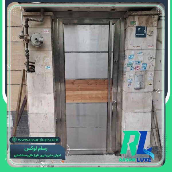 هزینه اجرای درب تک لنگه استیل تهران