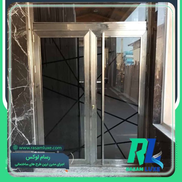 ساخت درب استیل دو لنگه ورودی شمال