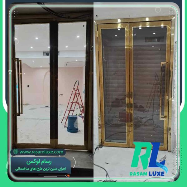 شیک ترین درب ورودی استیل مغازه شمال