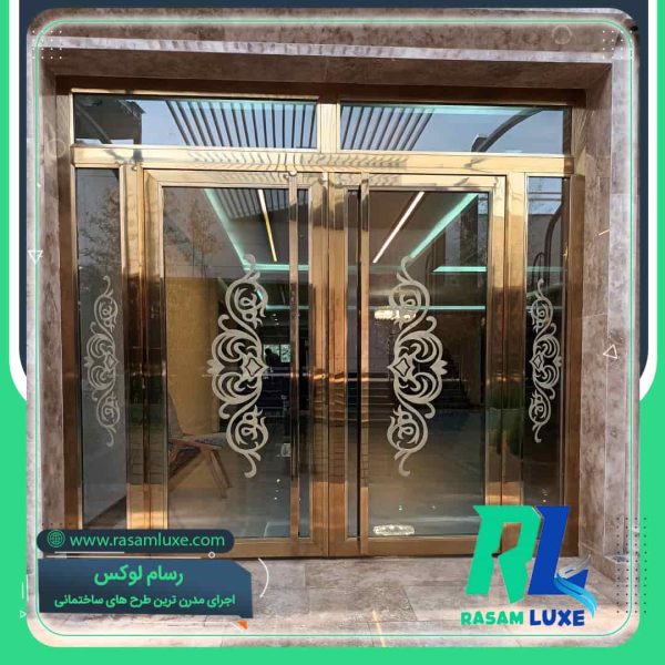 هزینه اجرای درب طلایی استیل